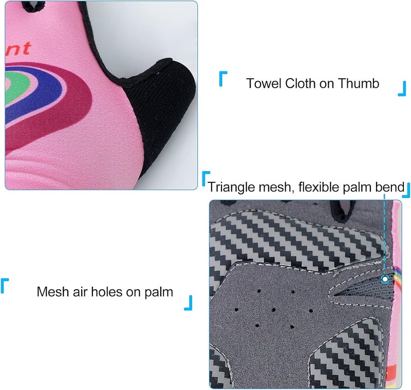 Luwint Kids Sport Gloves, Breathable Children Cycling Gloves Boy Girl 3-5 6-8 Years Workout Gloves for Bike Exercise Training - Image 5
